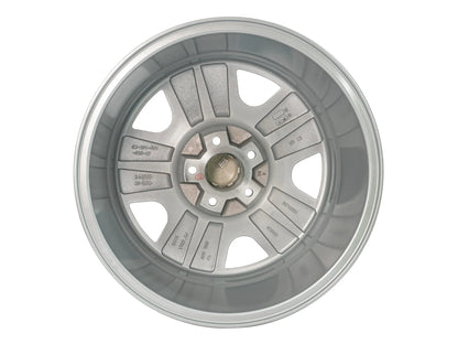 Close-up of GoWesty OEM Replica alloy wheel for Bus and Vanagon, showing detailed back view with alloy finish in sizes 15 to 17 inches.