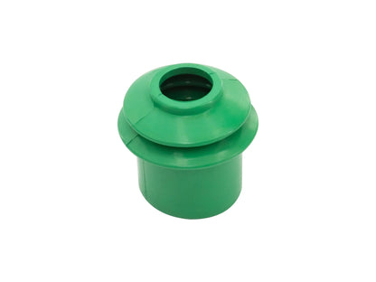 GoWesty DuroGreen shift ball to elbow boot for 1980-91 Vanagon, shown in close-up with detailed rubber and metal components.