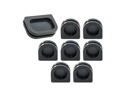GoWesty Grommet Set for Junction and Relay Boxes on Vanagon, electrical accessories with black rubber grommets and metal fittings.