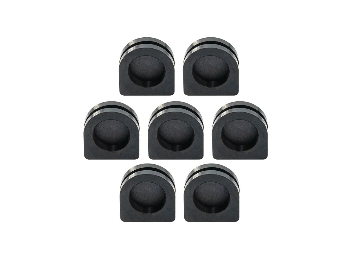GoWesty Grommet Set for Vanagon junction and relay boxes, electrical accessory with black grommets and mounting hardware.