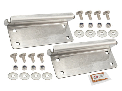 GoWesty artificial rain gutter bracket kit for camper bodies, featuring pop-top design and stainless steel construction.