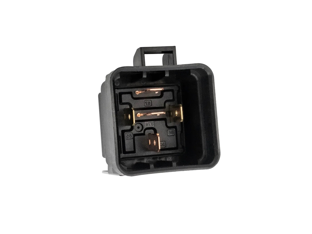 GoWesty GW-EFI relay for electrical accessories, shown with wiring and connection terminals, used in vehicle electrical systems.