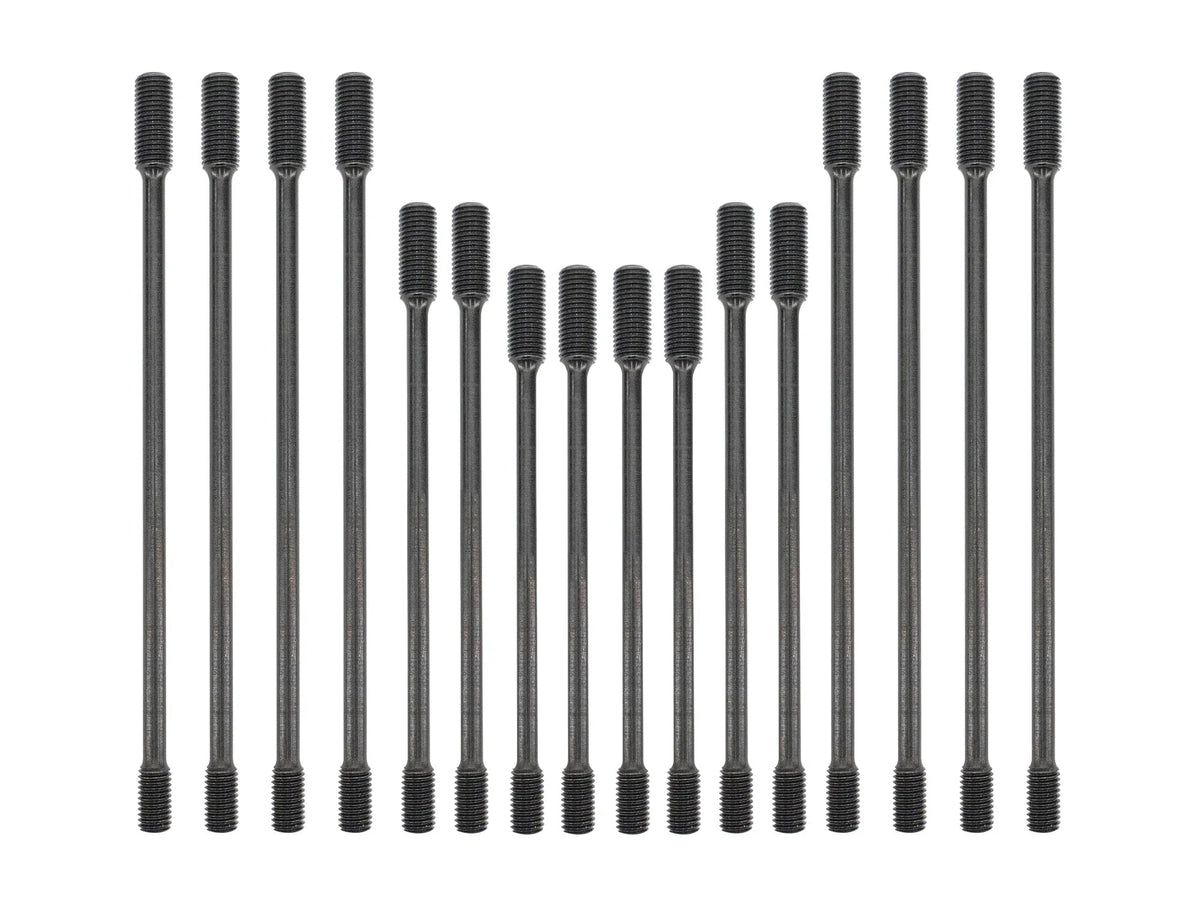 Set of 16 GoWesty cylinder head studs for Bus and Vanagon, showing metal bolts used for engine head assembly.
