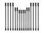 Set of 16 GoWesty cylinder head studs for Bus and Vanagon, showing metal bolts used for engine head assembly.