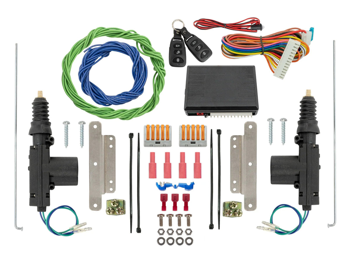GoWesty keyless entry system for Vanagon and Eurovan, showing the compact control module and wiring components.