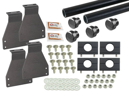 GoWesty bolt-on roof rack bundle for Vanagon Westfalia, includes two bars and brackets for versatile roof storage.