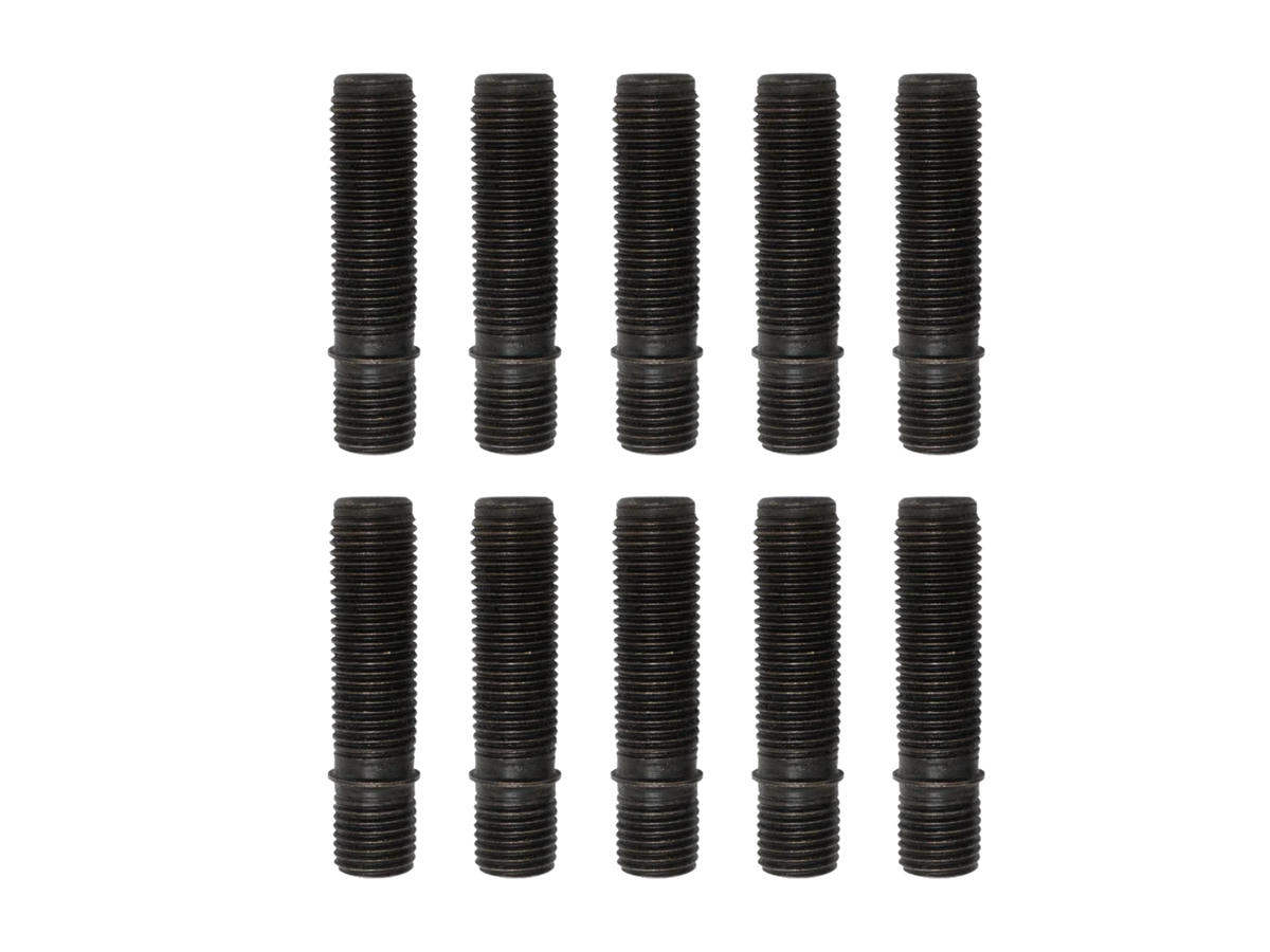 GoWesty threaded wheel stud set for 2WD Vanagon and Eurovan, showing metal studs with threading for wheel installation.