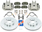 GoWesty front bigger brakes for late bus and early Vanagon, showing brake components installed on vehicle wheel assembly.