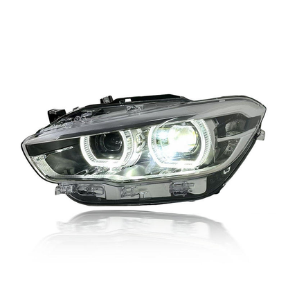 Vekto LED headlights for BMW 1 Series F20 (2015-2018), showing sleek headlight assembly with bright LED bulbs and modern design.