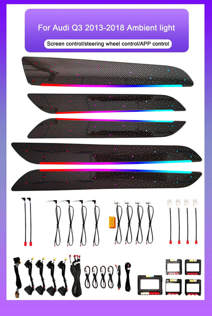 Audi Q3 Interior 64-Color Starry Sky Style LED Ambient Light Kit 2013 - 2018 - AudiGear.com - Interior Lighting