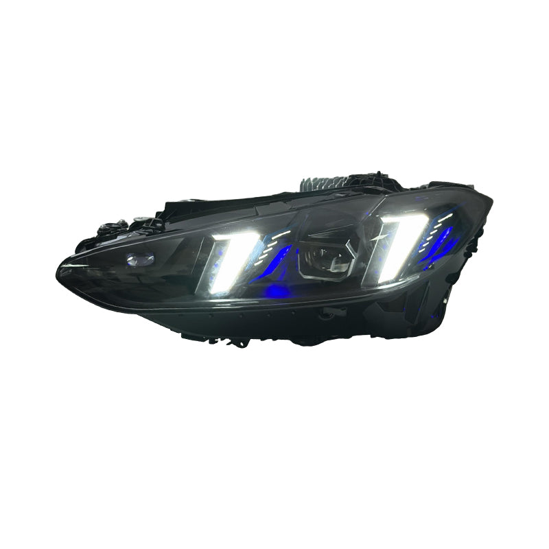 Vekto dual color LED headlights assembly for BMW G22 G23 G80 G82, 2021-2025, showing the headlight design and LED lighting features.
