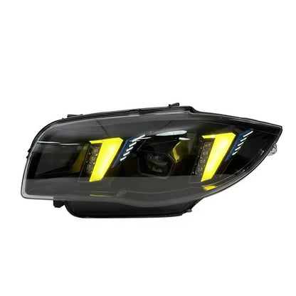 Vekto LED headlights assembly for BMW 1 Series E82 E87, 2004–2011, featuring modern headlight design and bright LED lighting.