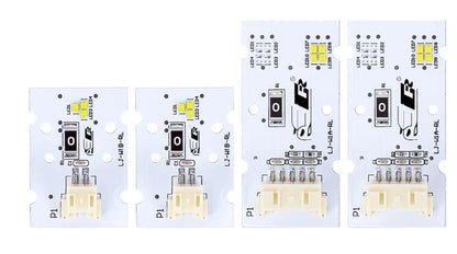 Vekto CSL Yellow LED DRL modules for BMW F80 M3 and F82/F83 M4 LCI headlights, 2018-2020, showing installed yellow daytime running lights.
