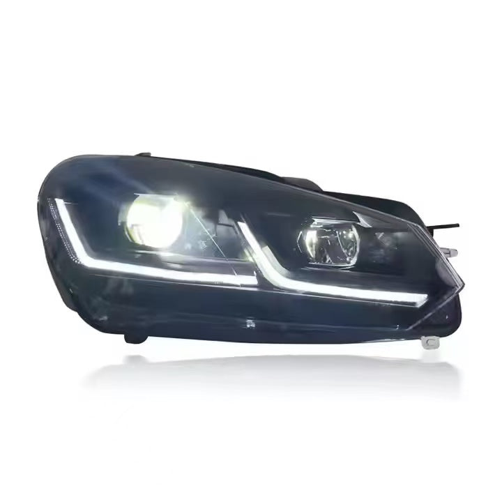 Vekto LED headlights for Volkswagen Golf Mk6 2013-2017, showing the bright, modern headlight design and clear lens details.