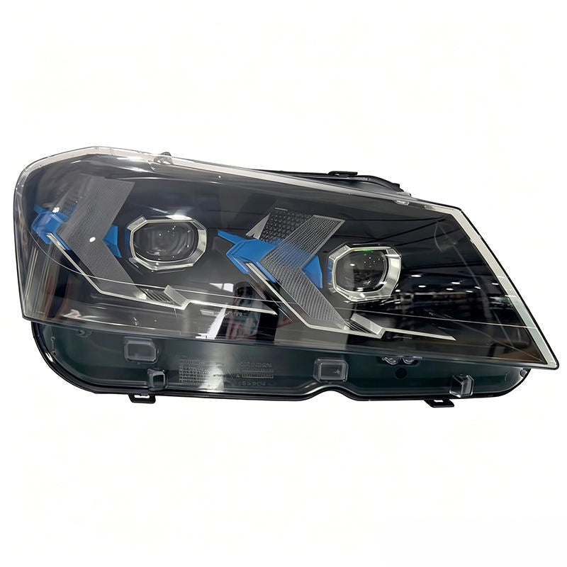Vekto full LED headlights for BMW X3 F25 2014-2017 showing sleek design and bright illumination in a close-up image.