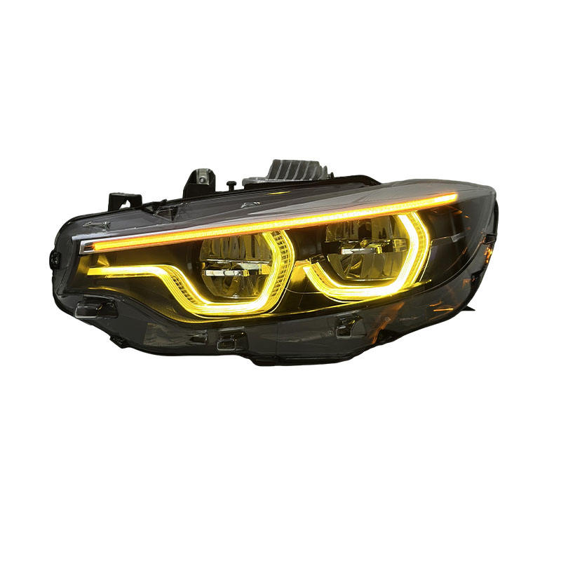 Vekto V3 IKON triple-color LED headlights for BMW F32/F33/F36/F80/F82, showing sleek headlight design with multi-color LEDs.
