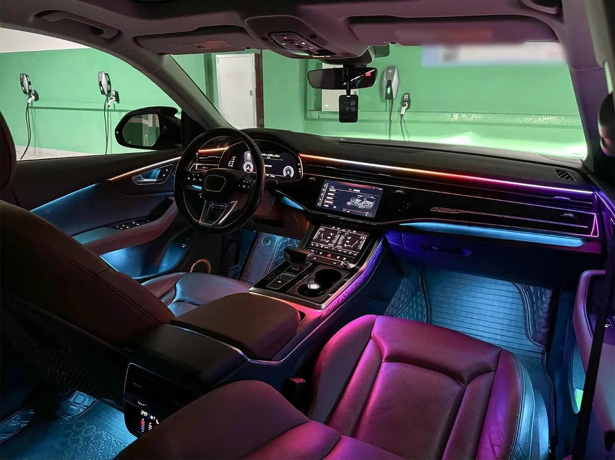 Audi Q8 Interior 64-Color Symphony Active LED Ambient Light Kit 2018 - 2024 - AudiGear.com - Interior Lighting