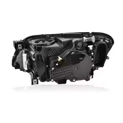 Vekto LED headlights for BMW 7 Series F01/F02 2009-2015, close-up of the modern, bright headlight design with LED bulbs.