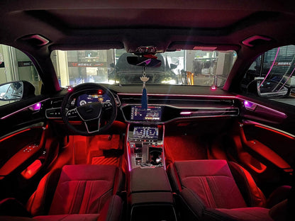 Audi A6 / A6L C8 Interior 64-Color Active Symphony Rainbow LED Ambient Light Kit 2019 - 2024 - AudiGear.com - Interior Lighting