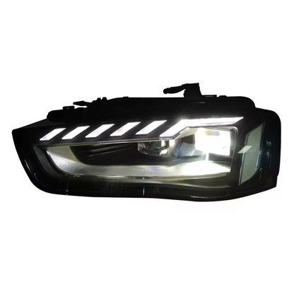 Vekto dual-color snake eyes LED headlights for BMW E60 5 Series 2003-2010, showing close-up of headlight design with LED accents.