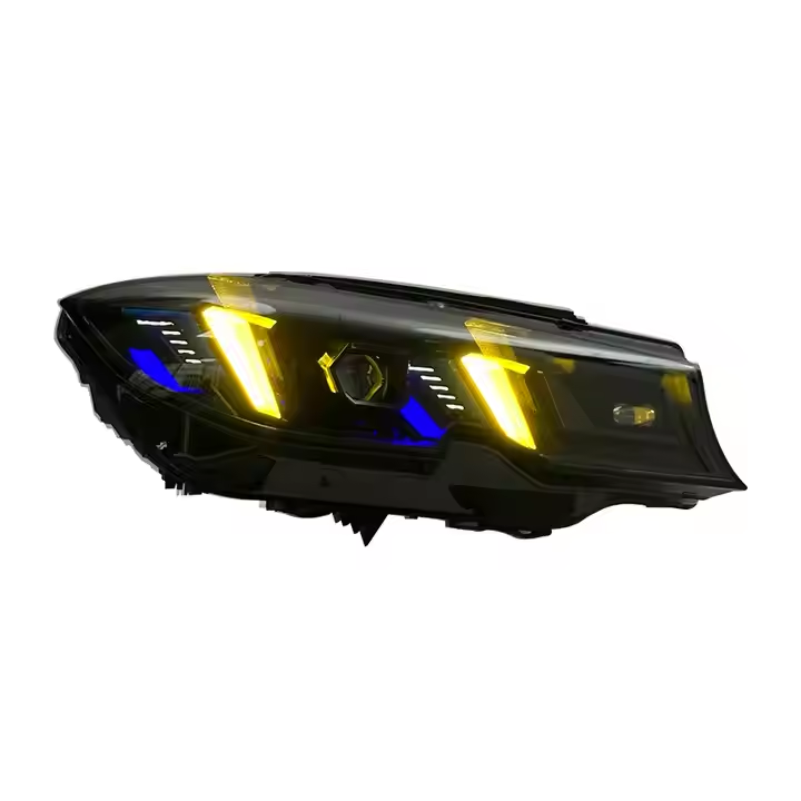 Vekto dual color snake eyes LED headlights assembly for BMW 3 Series G20 G28, 2019–2022, showing front view with LED design