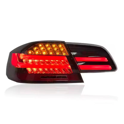 Vekto LED tail lights for BMW 3 Series E92 and M3 Coupe 2006-2012, showing sleek red and clear lens taillight design.