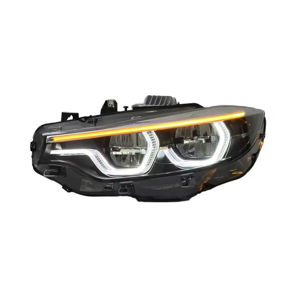 Vekto V2 IKON Style color switching LED headlights for BMW 4 Series F32/F36 and M4 F82, showing sleek headlight design with color options.