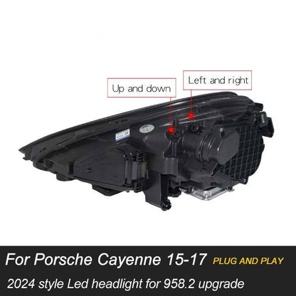 2024 PDLS Matrix Style LED Headlights for Porsche Cayenne 958.2 2015-2017