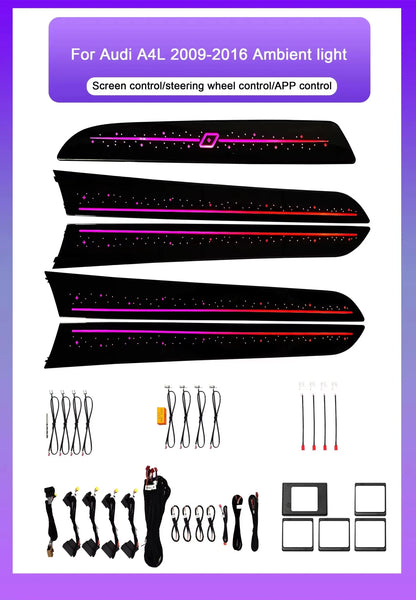 Audi A4 / A4L B8 / A5 / Q5 Interior 64-Color Star Sky Dynamic LED Ambient Light Kit 2009 - 2017 - AudiGear.com - Interior Lighting