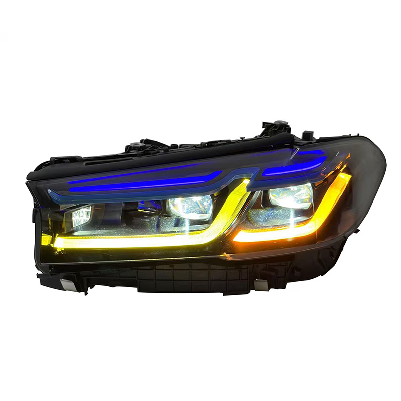 Vekto dual color LED headlights assembly for BMW 5 Series G30 G38 2018-2020, showing the headlight design and LED features