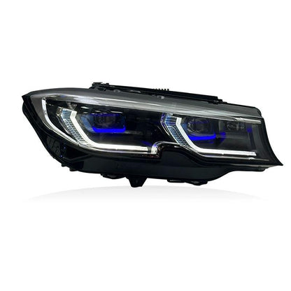 Vekto laser style dual-color LED headlights for BMW G20 G21 3 Series Pre-LCI 2019-2022, showing sleek headlight design and lighting features.