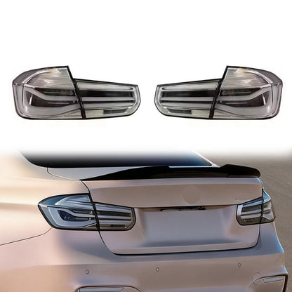 Vekto MP Style clear LCI LED taillights for BMW 3 Series F30 F35 M3 F80 2012-2018, showing sleek, modern tail light design