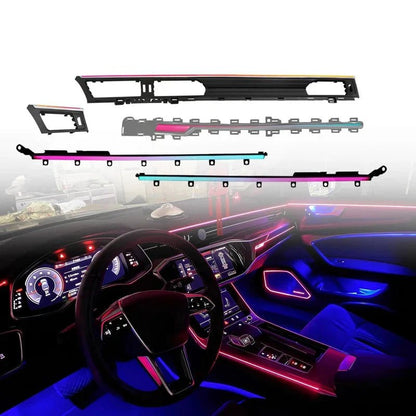 Audi A6 / A6L C8 Interior 64-Color Active Symphony Rainbow LED Ambient Light Kit 2019 - 2024 - AudiGear.com - Interior Lighting