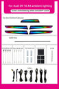 Audi A4 B8 Interior 64-Color Symphony LED Ambient Light Kit 2009 - 2016 - AudiGear.com - Interior Lighting