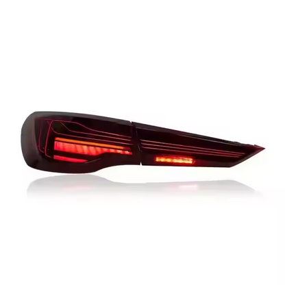 Vekto CSL style LED tail lights for BMW 4 Series G22 G23 G26 G82 M4 2020-2022, showcasing sleek taillight design.