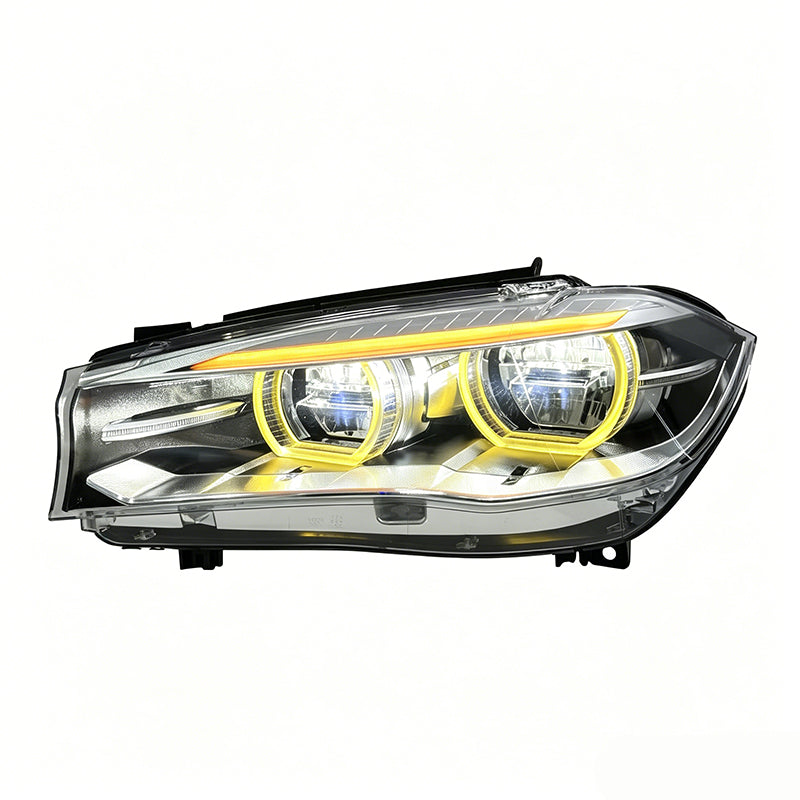 Vekto dual color LED headlight assembly for BMW X5 F15 (2014–2018), showing the front view with dual-color LED lights.