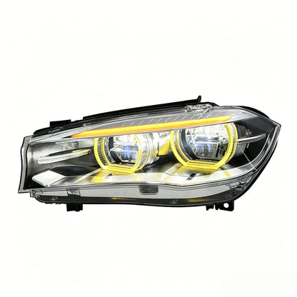 Vekto dual color LED headlight assembly for BMW X5 F15 (2014–2018), showing the front view with dual-color LED lights.