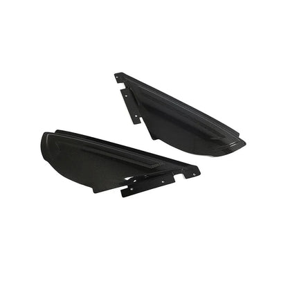Dry carbon fiber radiator cooling cover for BMW G87 M2 and G80 M3, G82 G83 M4, by K2 Industries, showcasing sleek carbon finish.