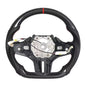 Heated Vekto carbon fiber steering wheel for BMW G20 G80 G82 M3 M4 with ergonomic design and premium finish.