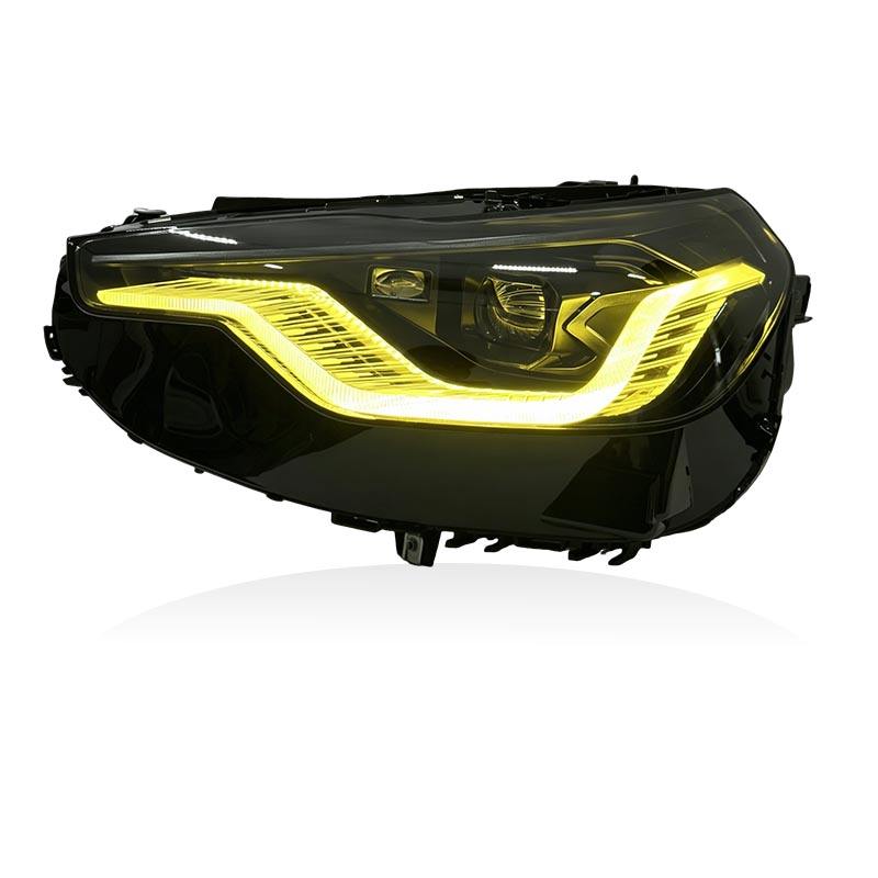 Vekto V2 Exclusive Shadow dual-color LED headlights for BMW G42 2022-2026, showing sleek headlight design and dual-color lighting.