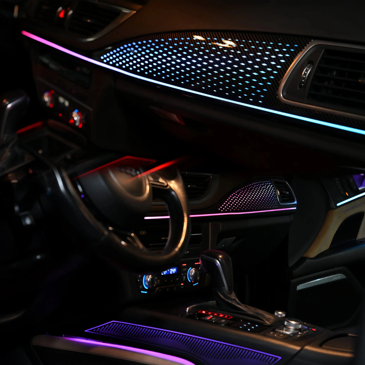 Audi A7 C7 Interior 64-Color Symphony LED Ambient Light Kit 2011 - 2018 - AudiGear.com - Interior Lighting