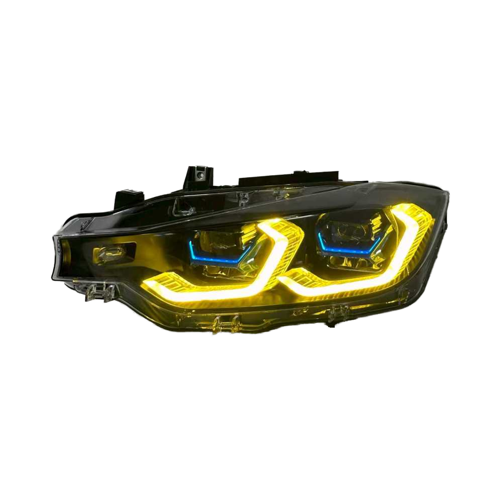 Vekto G22 Style dual-color LED headlights for BMW F30/F31/F35 2013-2018, showing sleek headlight design with LED accents
