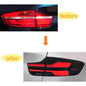 Vekto LED tail lights for BMW X6 E71 2007-2014, showing sleek red and clear lens taillights installed on vehicle.