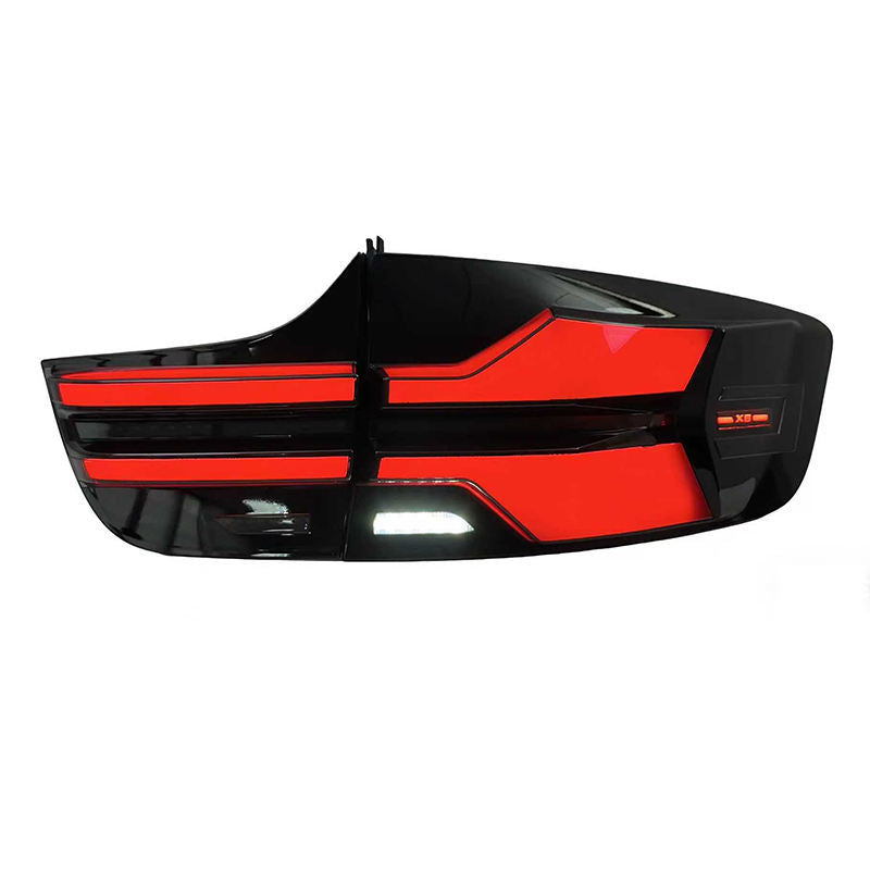 BMW X6 E71 G05 style LED tail lights by Vekto, showing sleek red and clear lens design for 2008-2014 models.