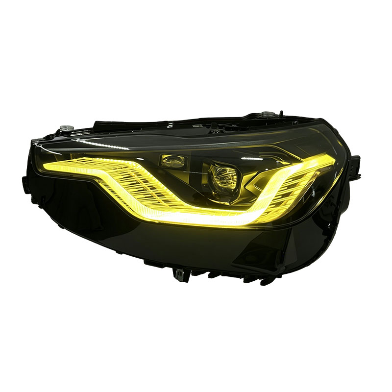 Vekto V2 Golden Smoked dual color LED headlights for BMW 2 Series G42 2022-2026, showing the headlight assembly with smoked lens.