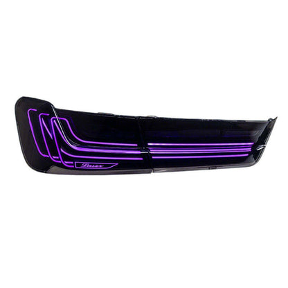 Vekto BMW 3 Series G20 G28 RGB CSL LED taillights rear lamp assembly, 2018-2020, with red and clear lens design