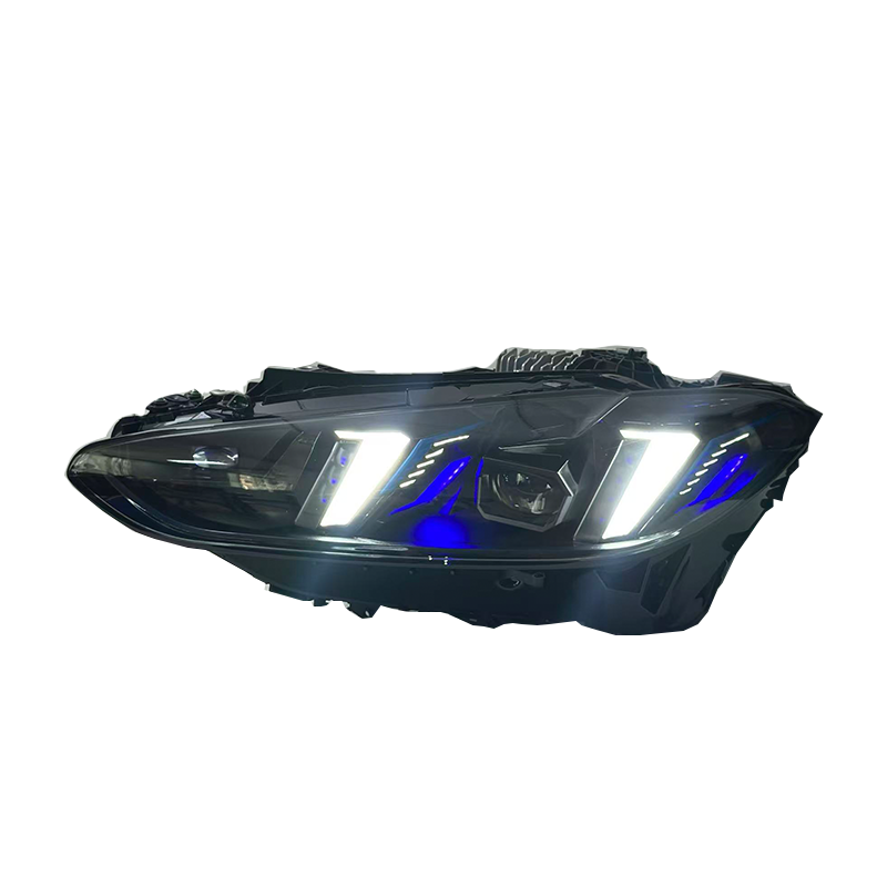 Vekto V3 smoked snake eye tri-color LED headlights for BMW G22 G80 M3 G82 M4 2021-2025, featuring sleek design and advanced lighting.