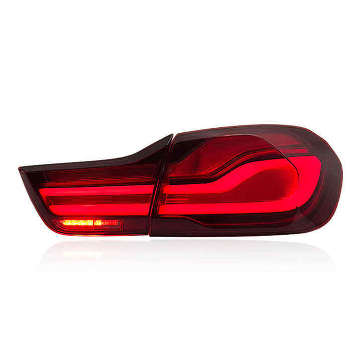 Vekto LED taillights for BMW 4 Series F32/F33/F36 and M4 F82/F83 2012-2018, showing sleek red and clear lens design