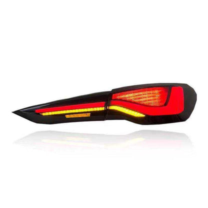 Vekto LED taillights for BMW 4 Series G22 G82 2018-2022, showing sleek red and clear lens design on the rear of the vehicle.
