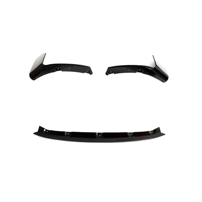 Carbon fiber front bumper lip splitter for BMW M2 G87 coupe by K2 Industries, showcasing sleek aerodynamic design.